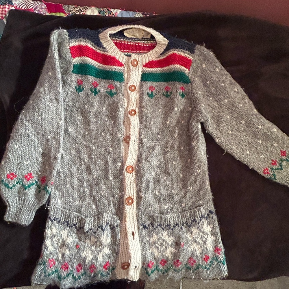 Vintage Susan Bristol Wool button down cardigan.